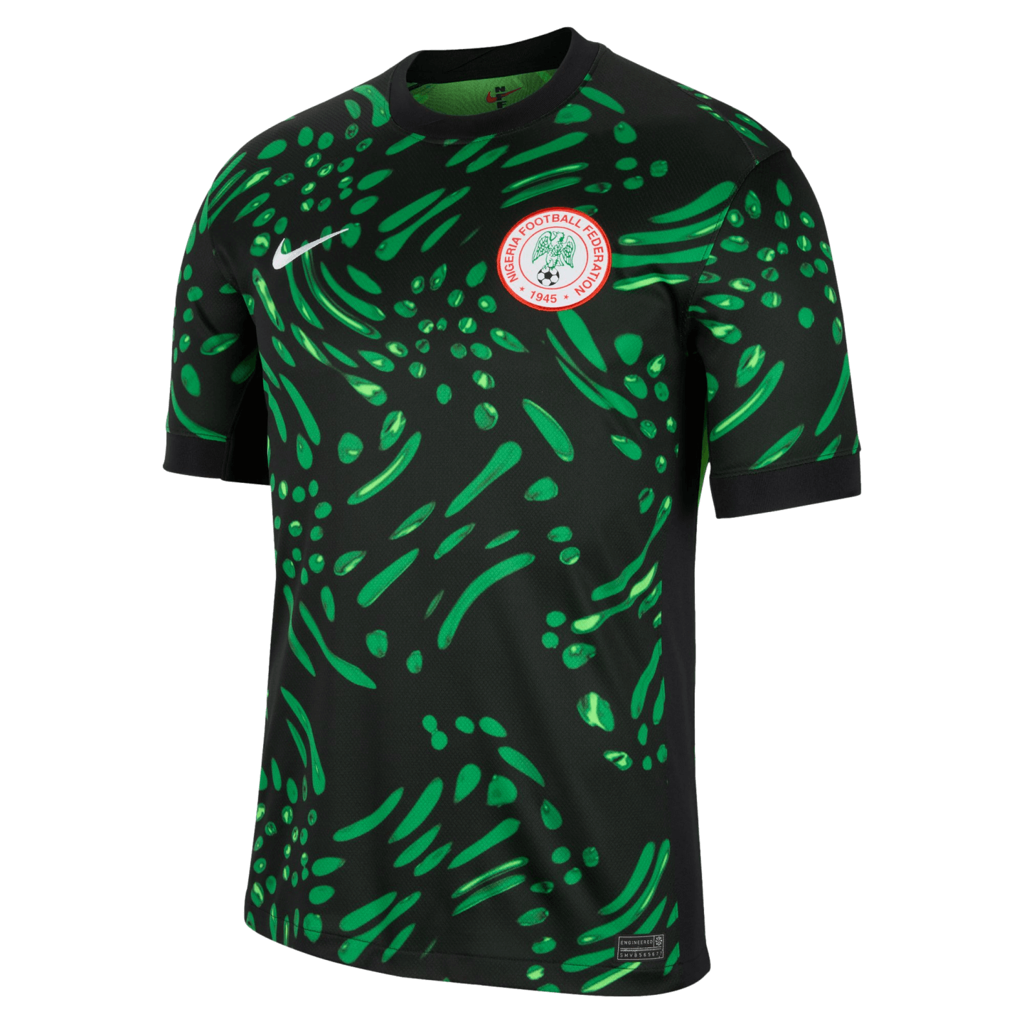 Camiseta de futbol de visitante Nike Nigeria 2024 FQ8847 010 negra