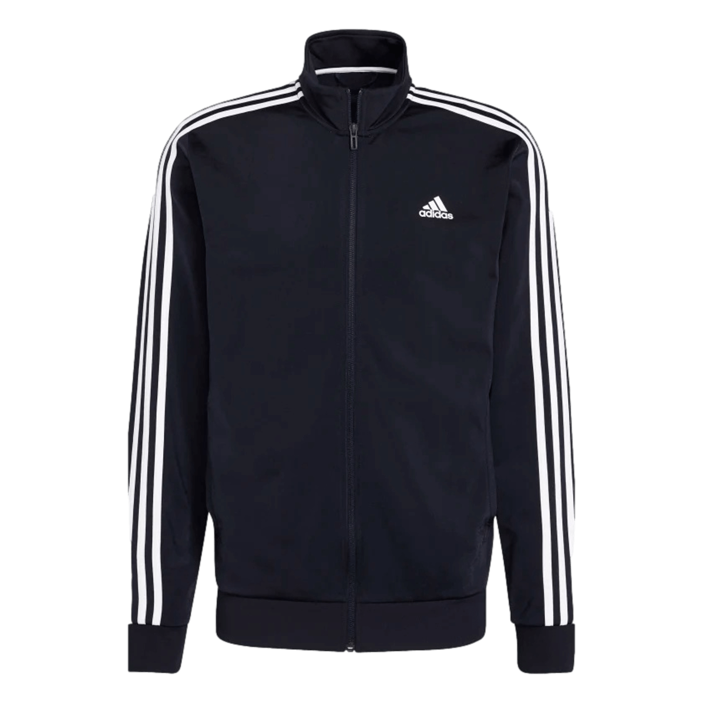 Adidas Essentials Warm Up 3 Stripes Track Jacket - Navy Blue H46100