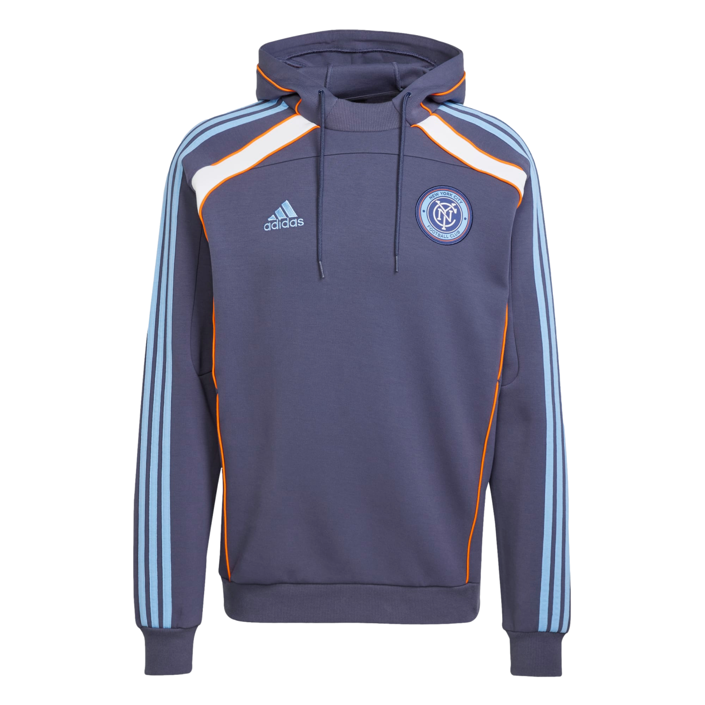Adidas New York City FC UBP Travel Hoodie Soccer JE5529 Navy Blue