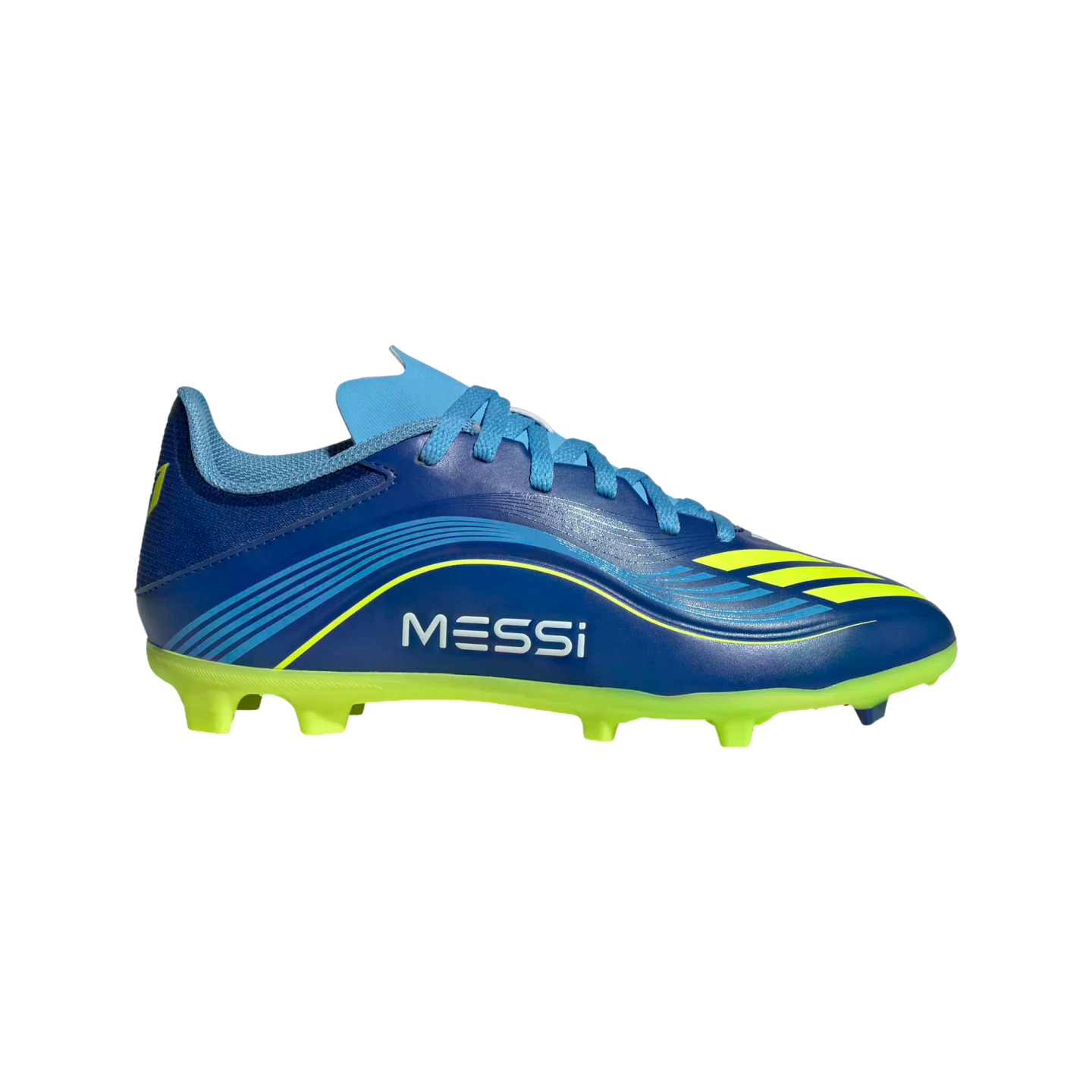 adidas F50 Messi League Youth Firm Ground Cleats Soccer JP7455 Blue 5.5