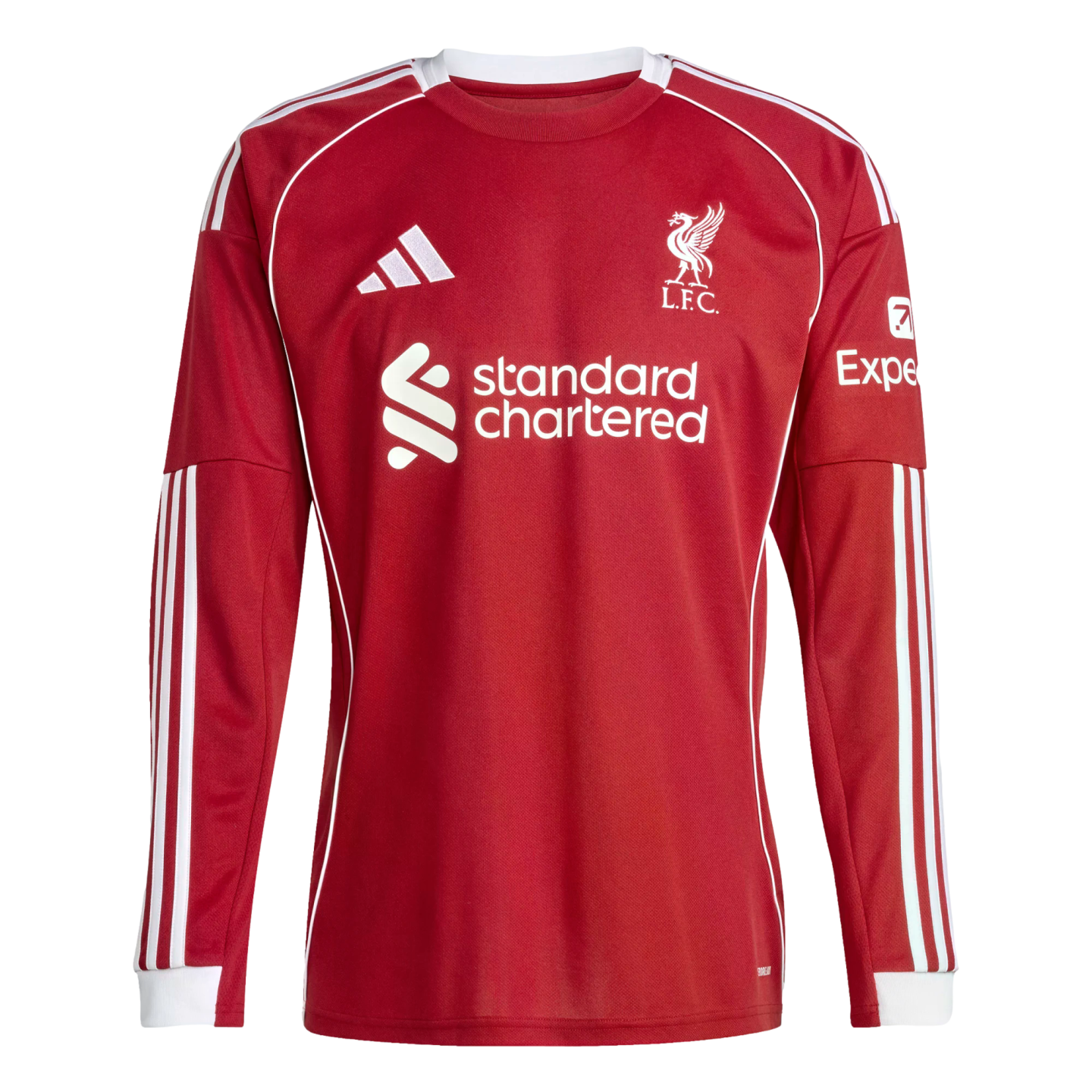 Adidas Liverpool 25/26 Long Sleeve Home Jersey Soccer JV6456 Red