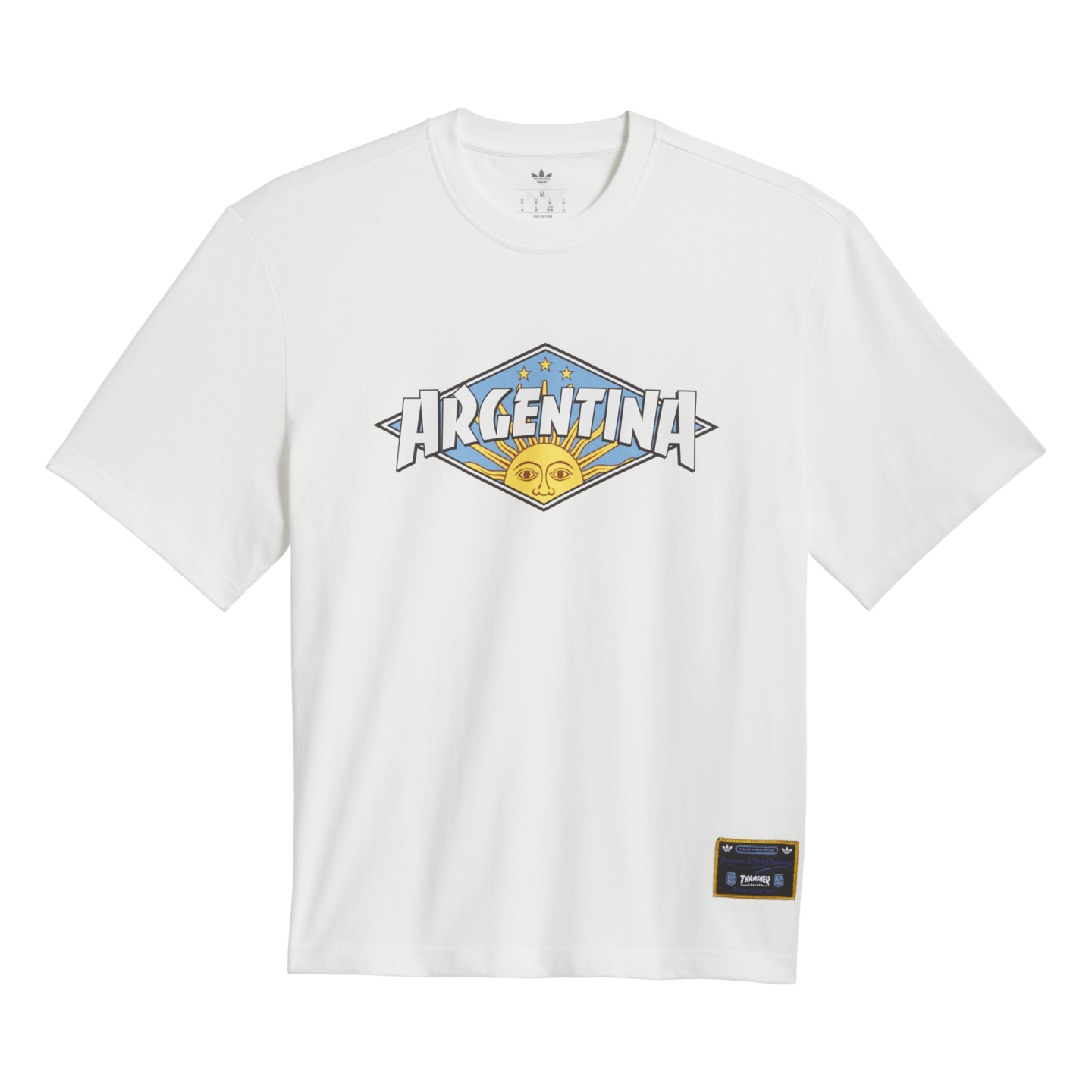 Argentina x Thrasher 2 Tee Soccer KX4544 White – Stefans Soccer