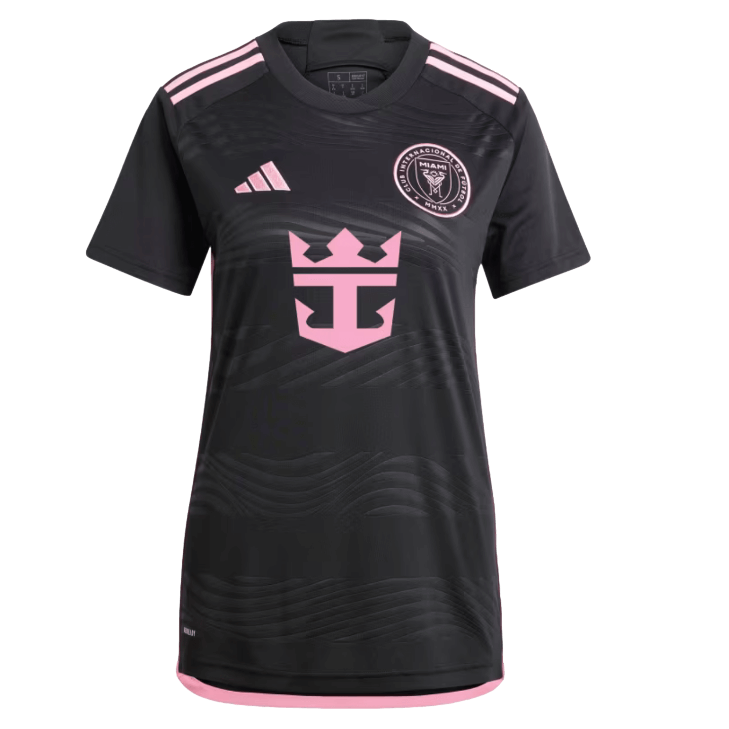 Camiseta de visitante de futbol para mujer Adidias Inter Miami 23 24 IS4875 negra Stefans Soccer