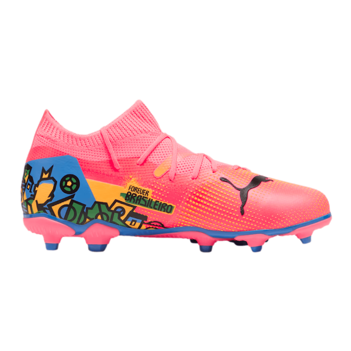 Puma Future 7 Match Neymar Jr Youth Firm Ground Cleats Soccer 107841 01 Pink Stefans Soccer