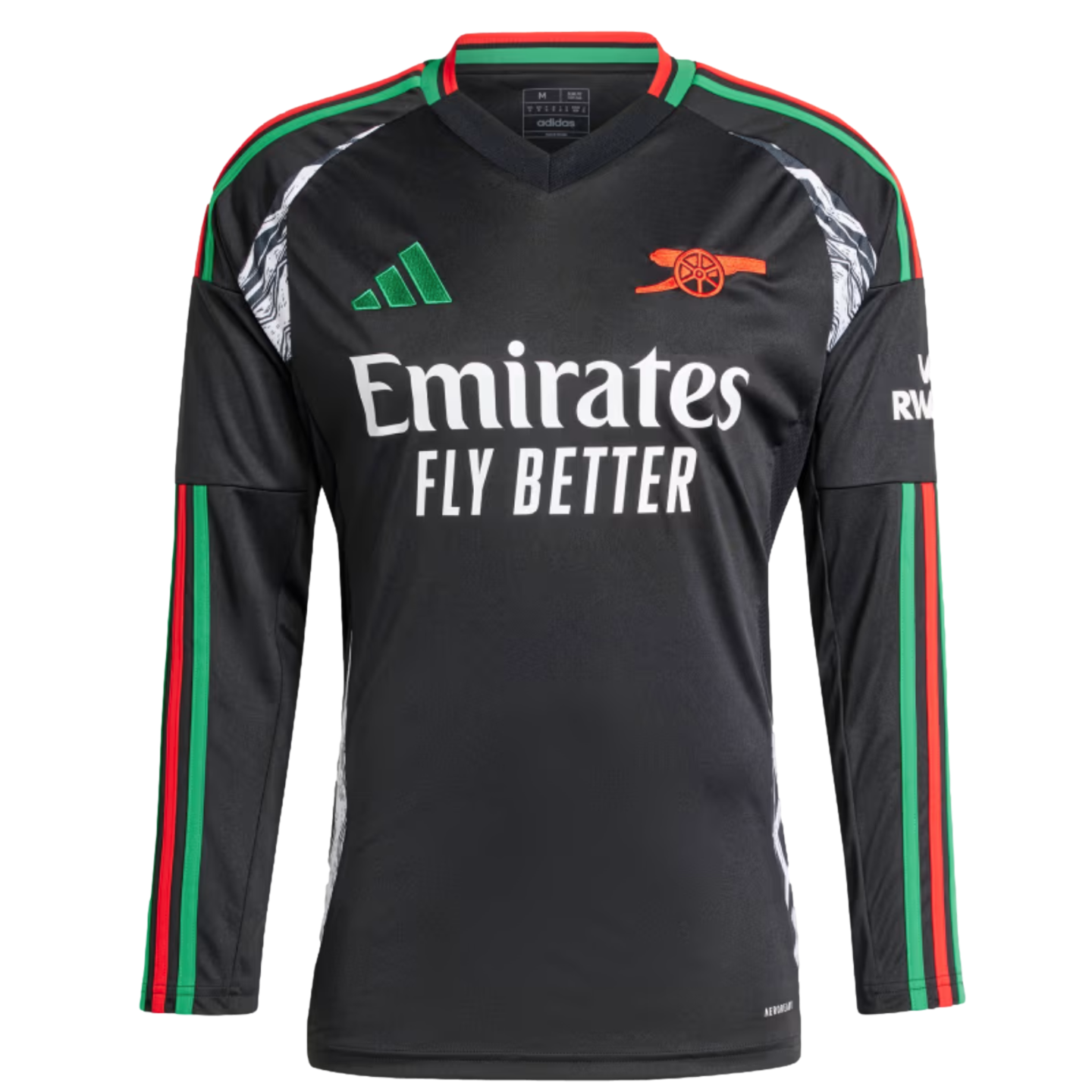 Camiseta de fútbol visitante de manga larga Adidas Arsenal 24/25 IS8135 negra