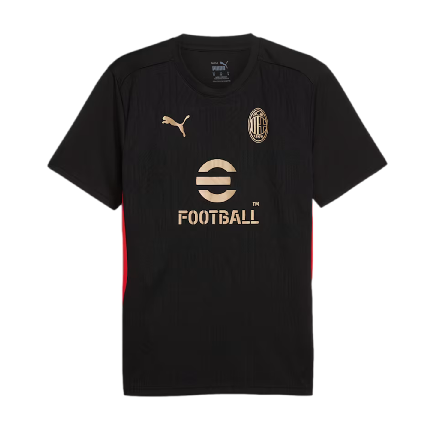 Camiseta de entrenamiento de futbol Puma AC Milan 777496 04 negra