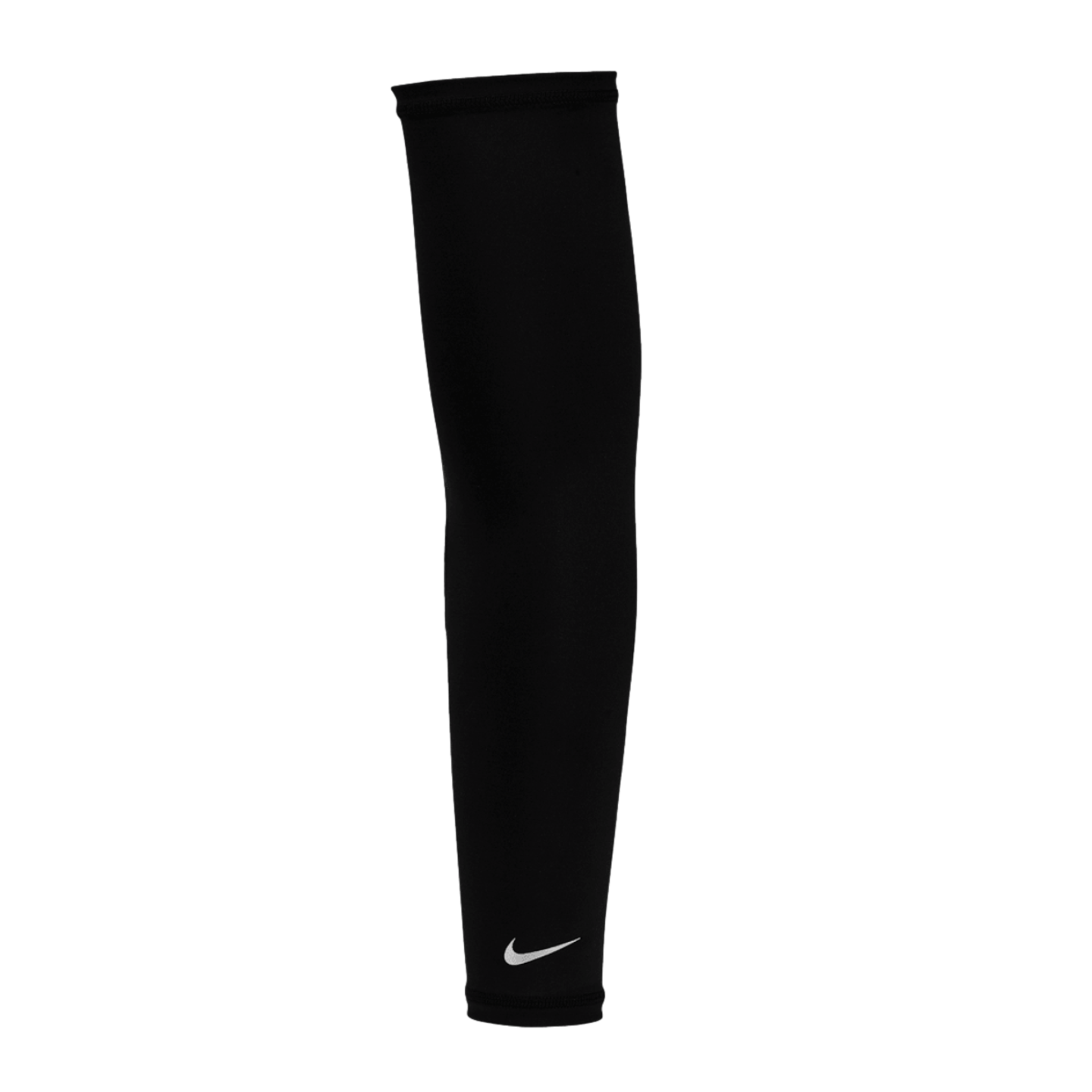 A single black Nike athletic compression sleeve with a small white swoosh logo near the bottom.