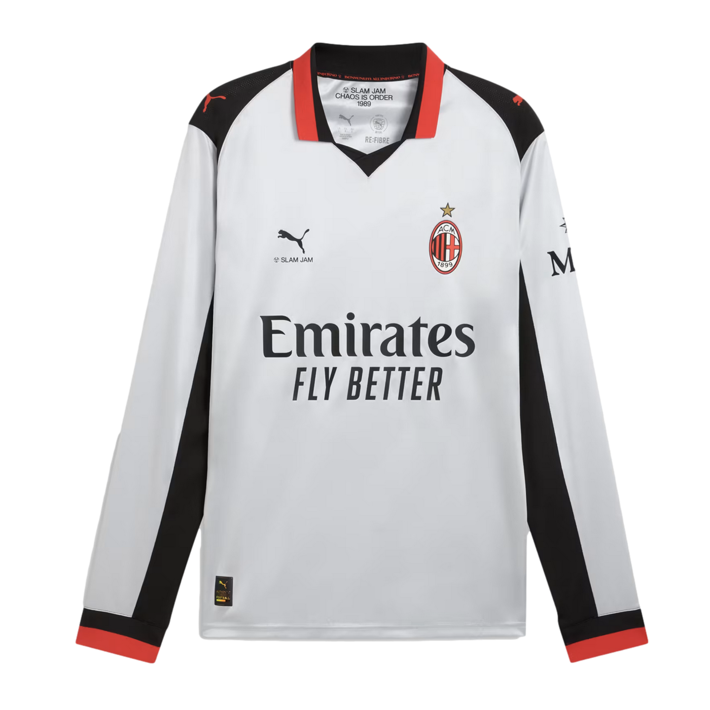 AC Milan x Slam Jam 25/26 Long Sleeve Jersey Soccer 787637-01 Grey