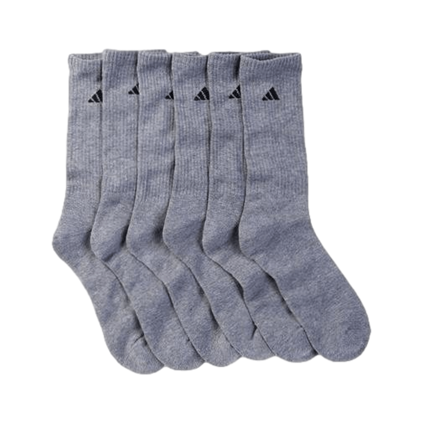 Adidas Cushioned Compression Crew Socks (6 Pack) - Grey 5141533A