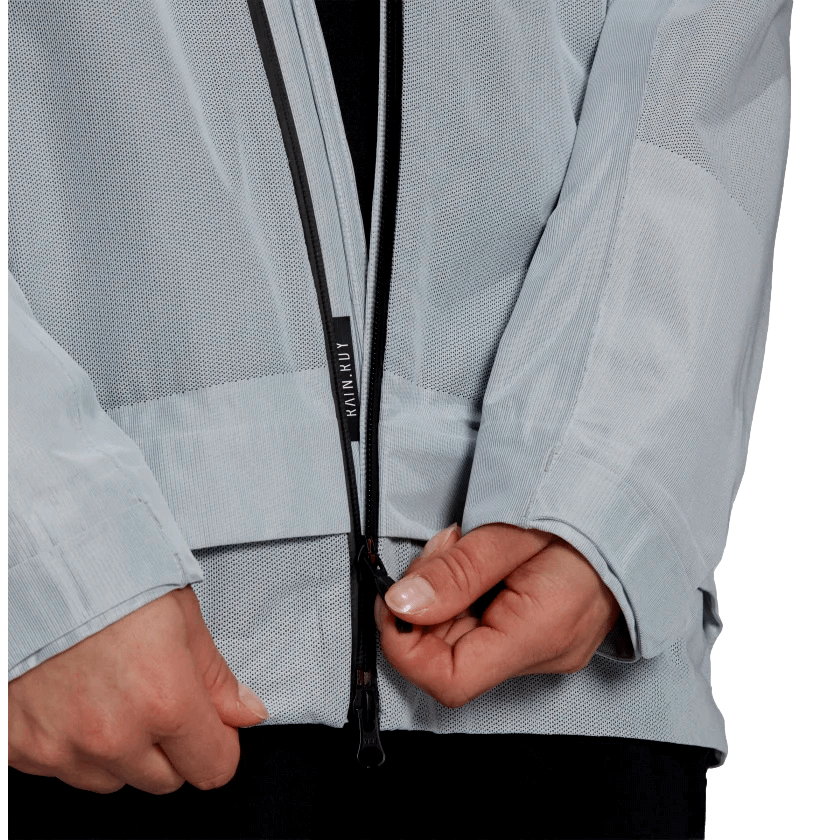 Adidas Terrex Primeknit Womens Rain Jacket - Grey GM4786