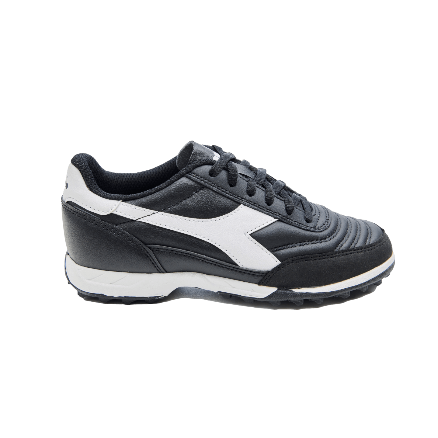 Diadora Calcetto LT Youth Turf Shoes - Black & White