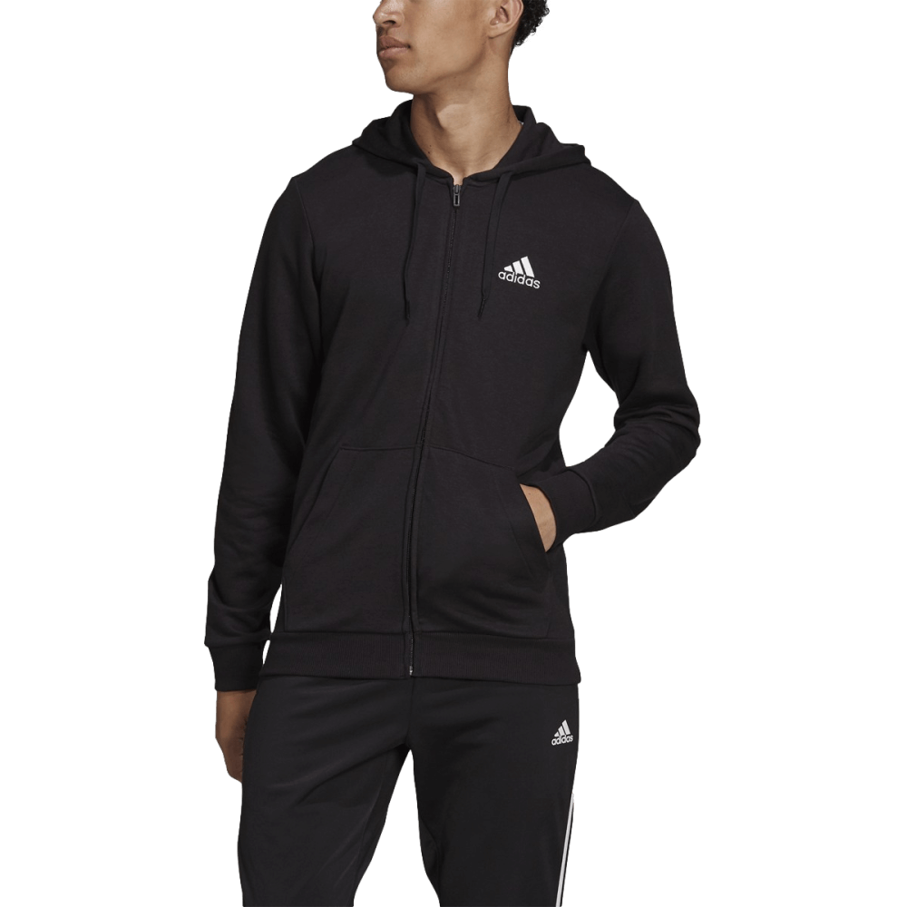 Adidas Essentials Full Zip Hoodie - Black GK9044