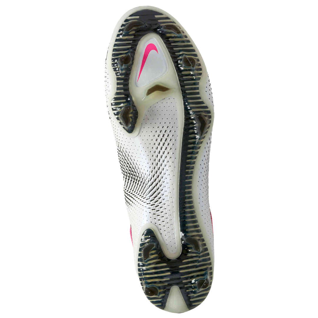 Nike Phantom GT Elite DF Firm Ground Soccer Cleat - White, Pink Swoosh