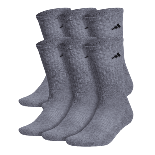 Adidas Athletic Cushioned Crew Socks (6 pk)