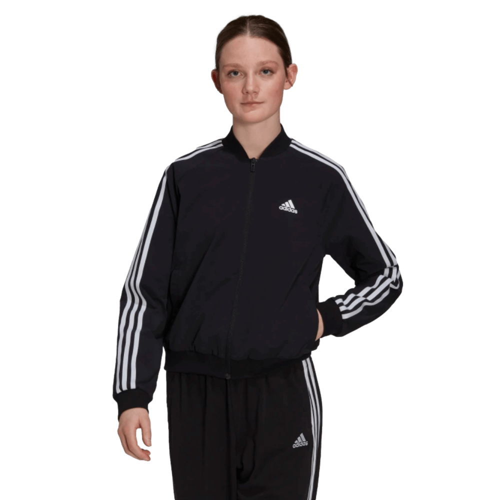 Adidas Essentials 3 Stripe Woven Womens Track Jacket