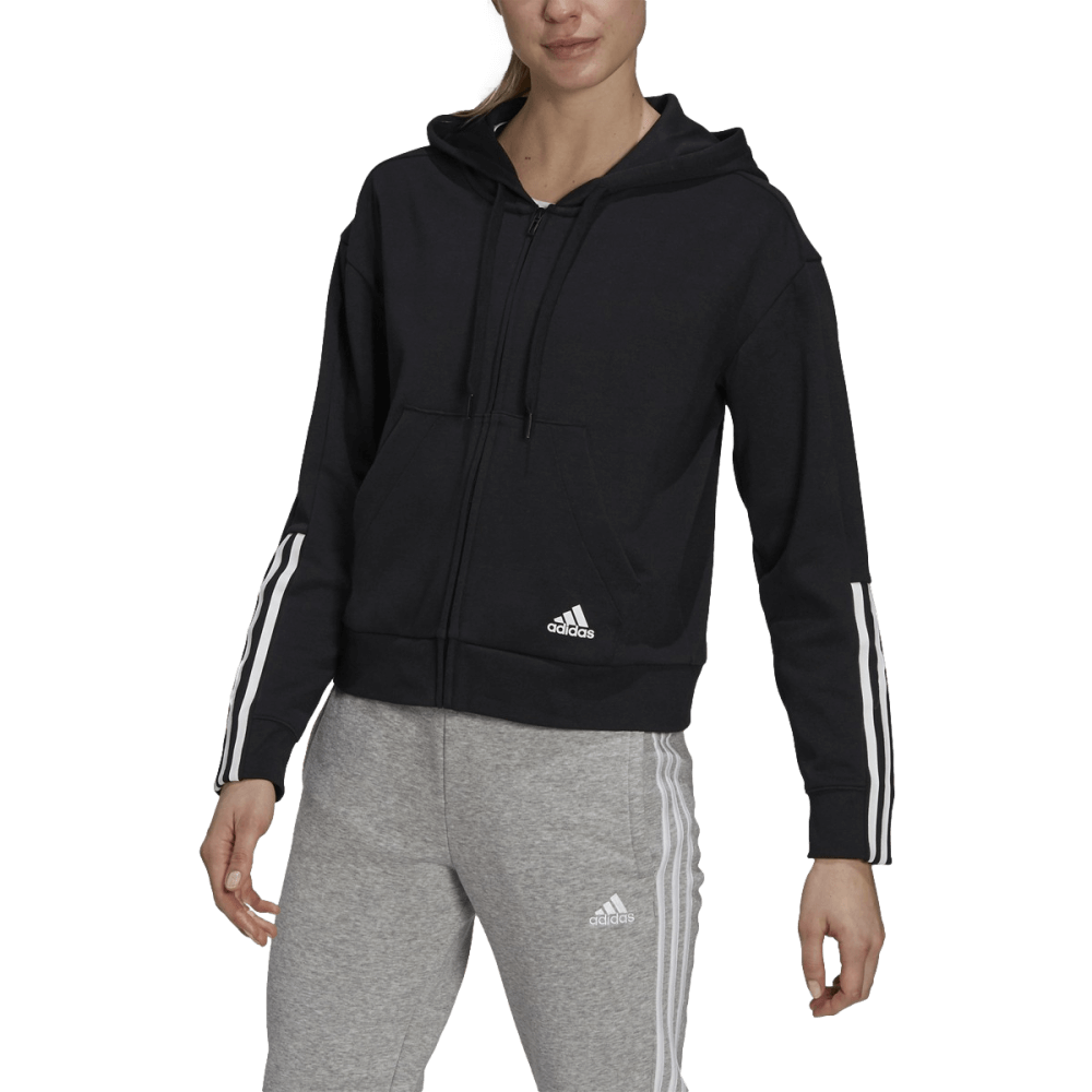 Sudadera con capucha y cremallera completa Adidas Essentials para mujer