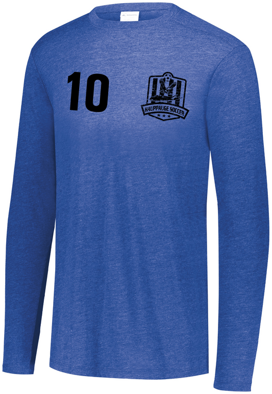 Augusta Tri-Blend Long Sleeve Tee (Royal Heather)