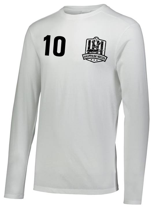 Augusta Tri-Blend Long Sleeve Tee (White)