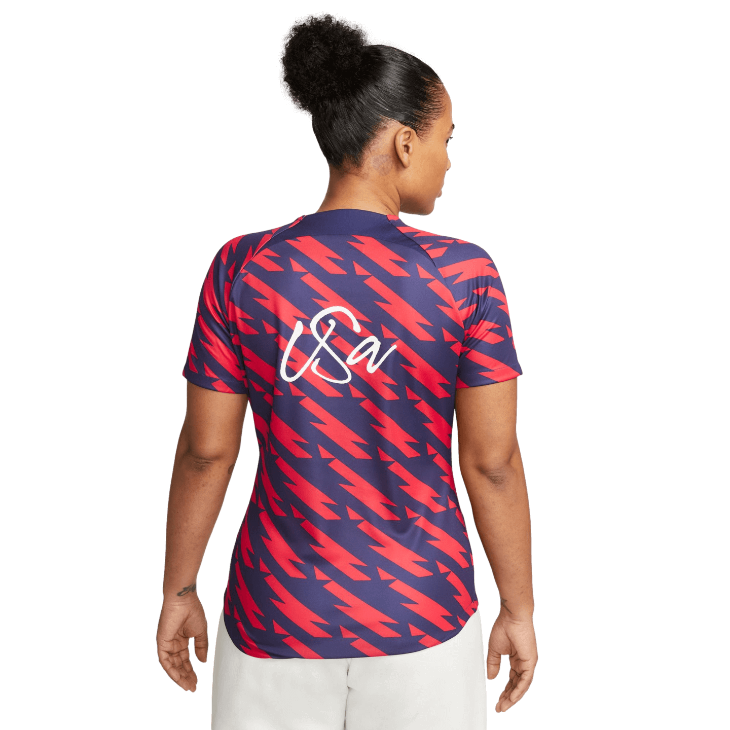 Camiseta prepartido Nike USA Academy Pro para mujer