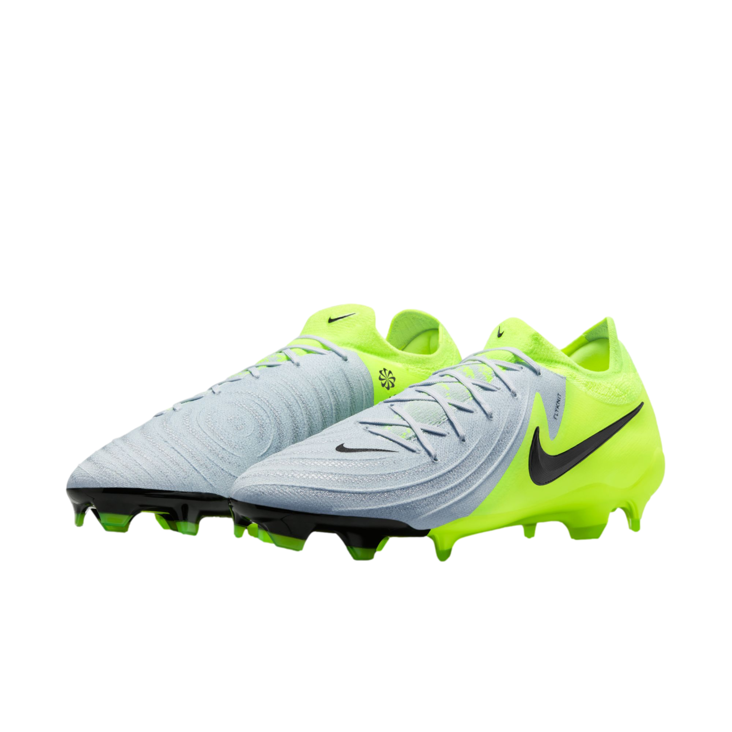 (NIKE-FJ2563-003) Botas de fútbol para terreno firme Nike Phantom GX 2 Pro [PLATA METALIZADA/NEGRO VOLTIO] (lanzamiento el 17/10/24)