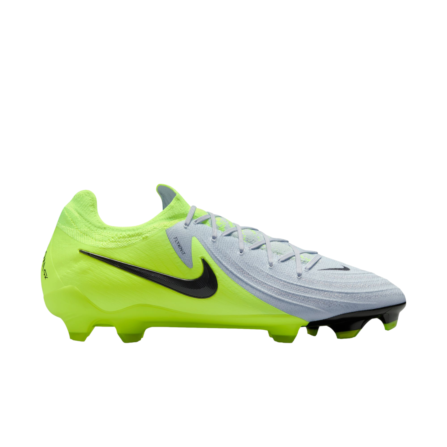 (NIKE-FJ2563-003) Botas de fútbol para terreno firme Nike Phantom GX 2 Pro [PLATA METALIZADA/NEGRO VOLTIO] (lanzamiento el 17/10/24)