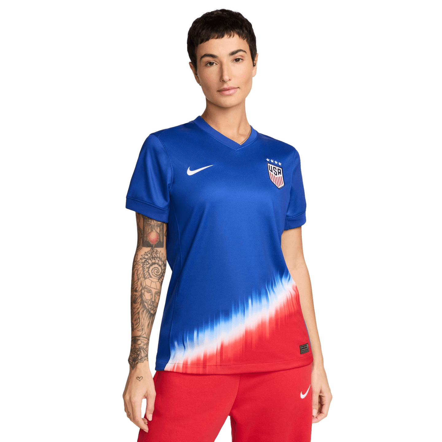 Camiseta visitante Nike USA 2024 4 estrellas para mujer