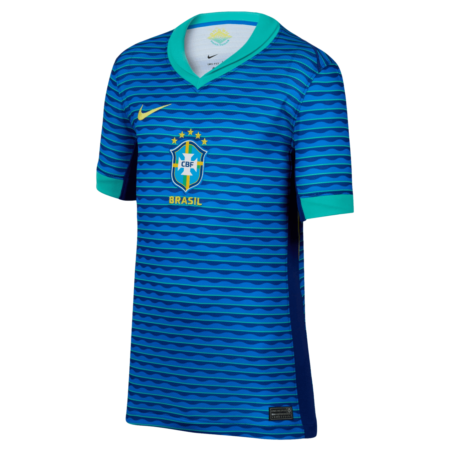 Camiseta de visitante juvenil Nike Brasil 2024