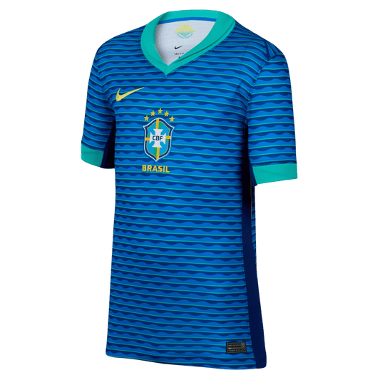 Camiseta de visitante juvenil Nike Brasil 2024