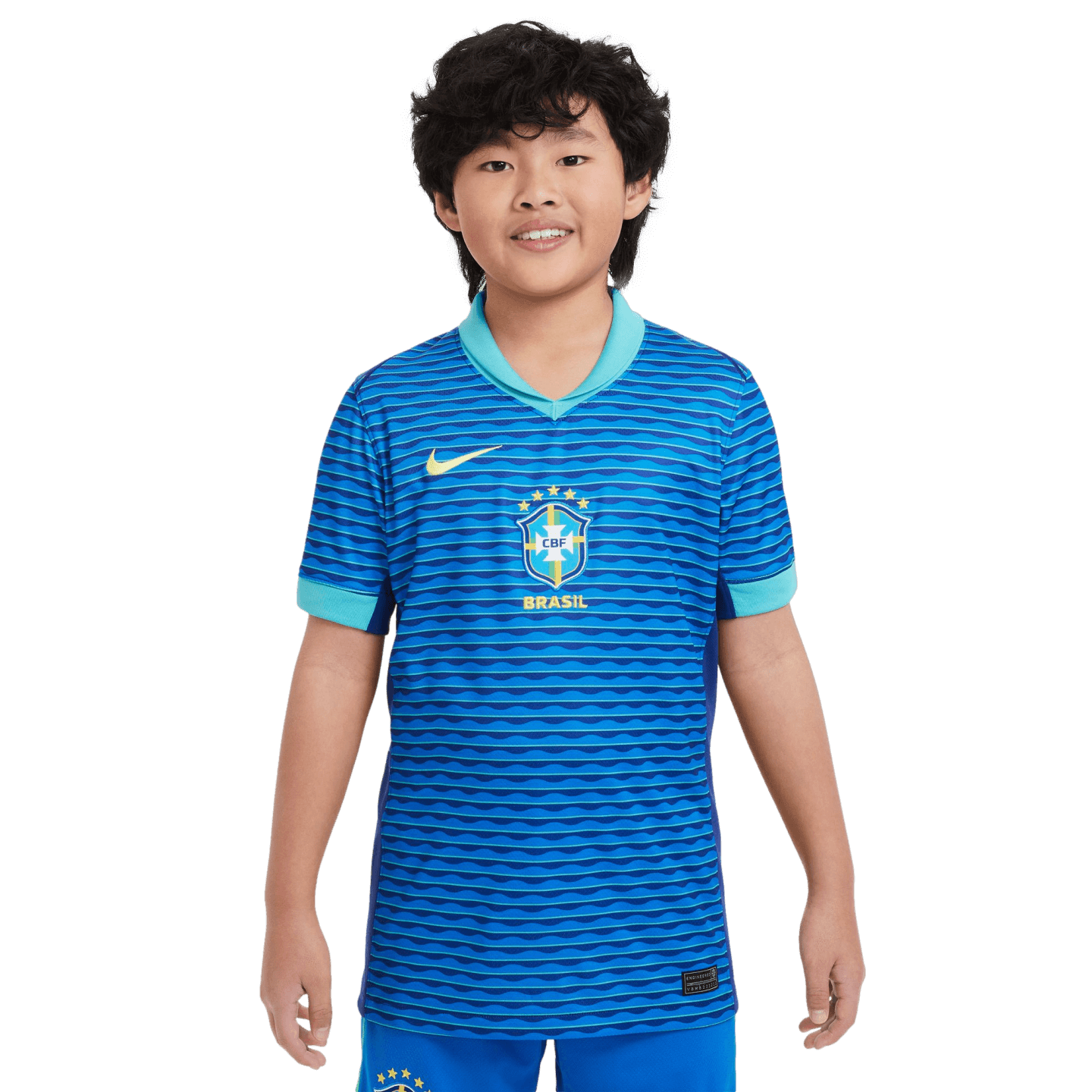 Camiseta de visitante juvenil Nike Brasil 2024