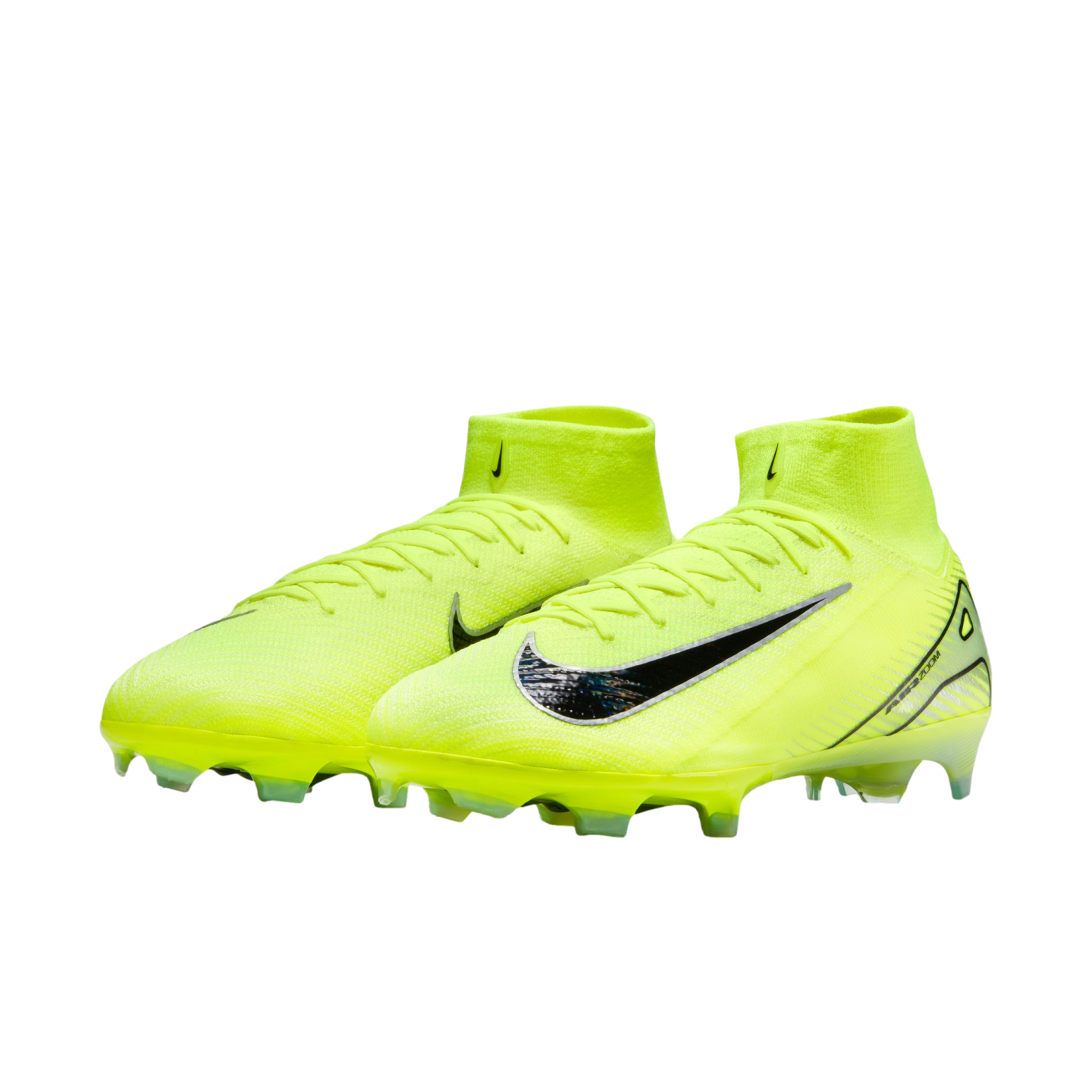 (NIKE-FQ1454-700) Botas de fútbol para terreno firme Nike Mercurial Superfly 10 Elite [VOLT/BLACK] (lanzamiento el 14/10/24)