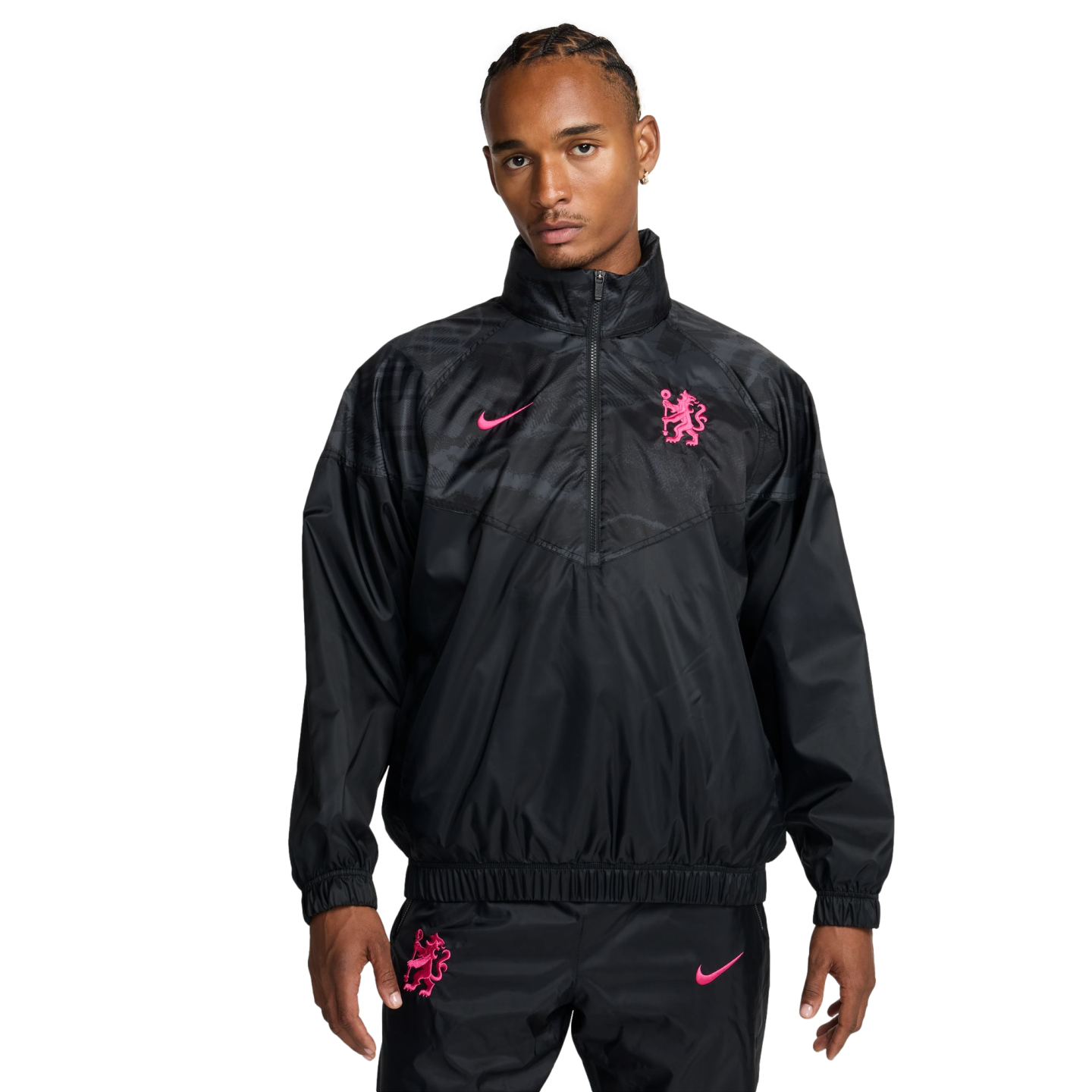 (NIKE-FQ3182-010) Chaqueta anorak Nike Chelsea Windrunner [NEGRO/ROSA PRIME] (lanzamiento el 1/9/24)