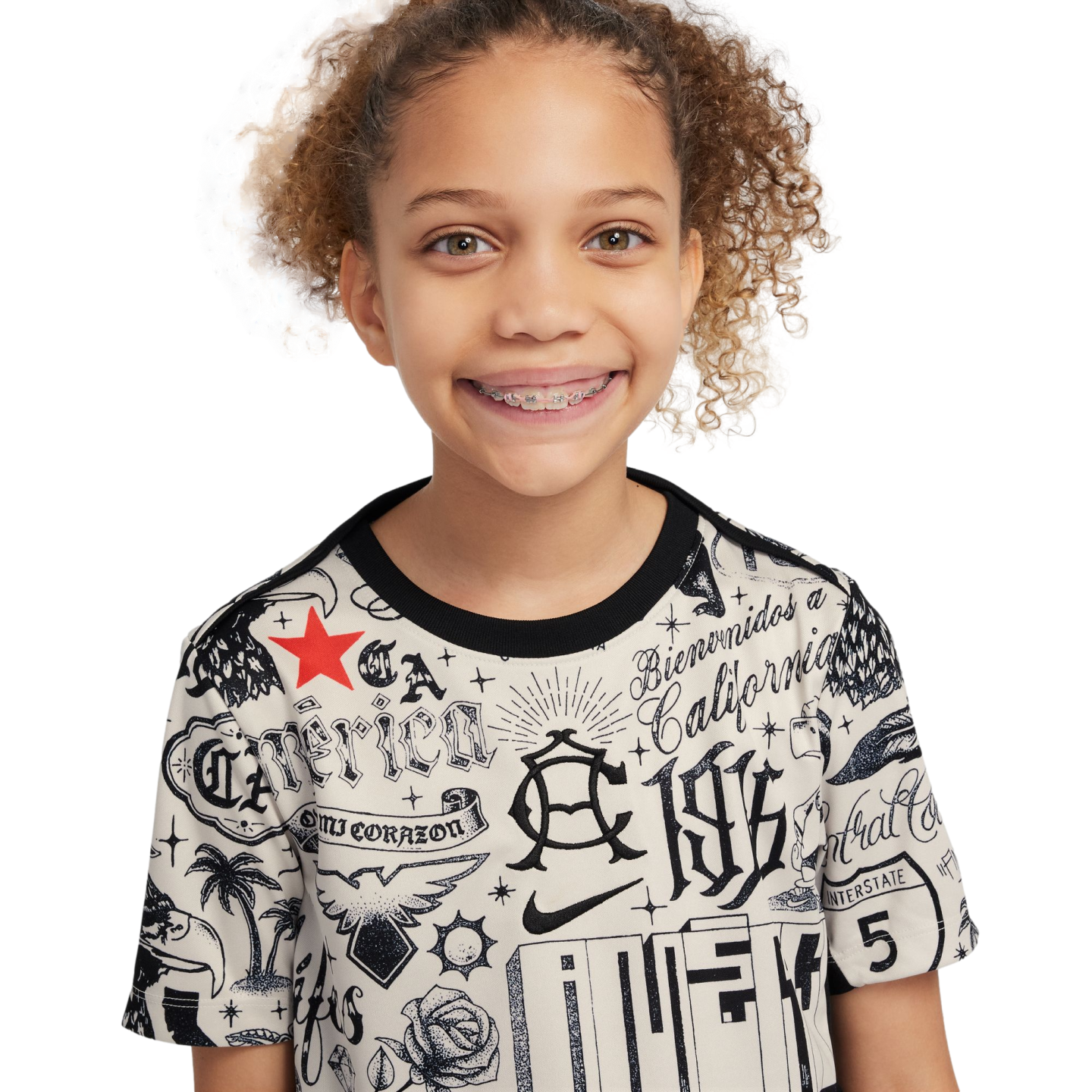 Nike Club America X CA Youth Pre-Match Jersey FQ5012-104