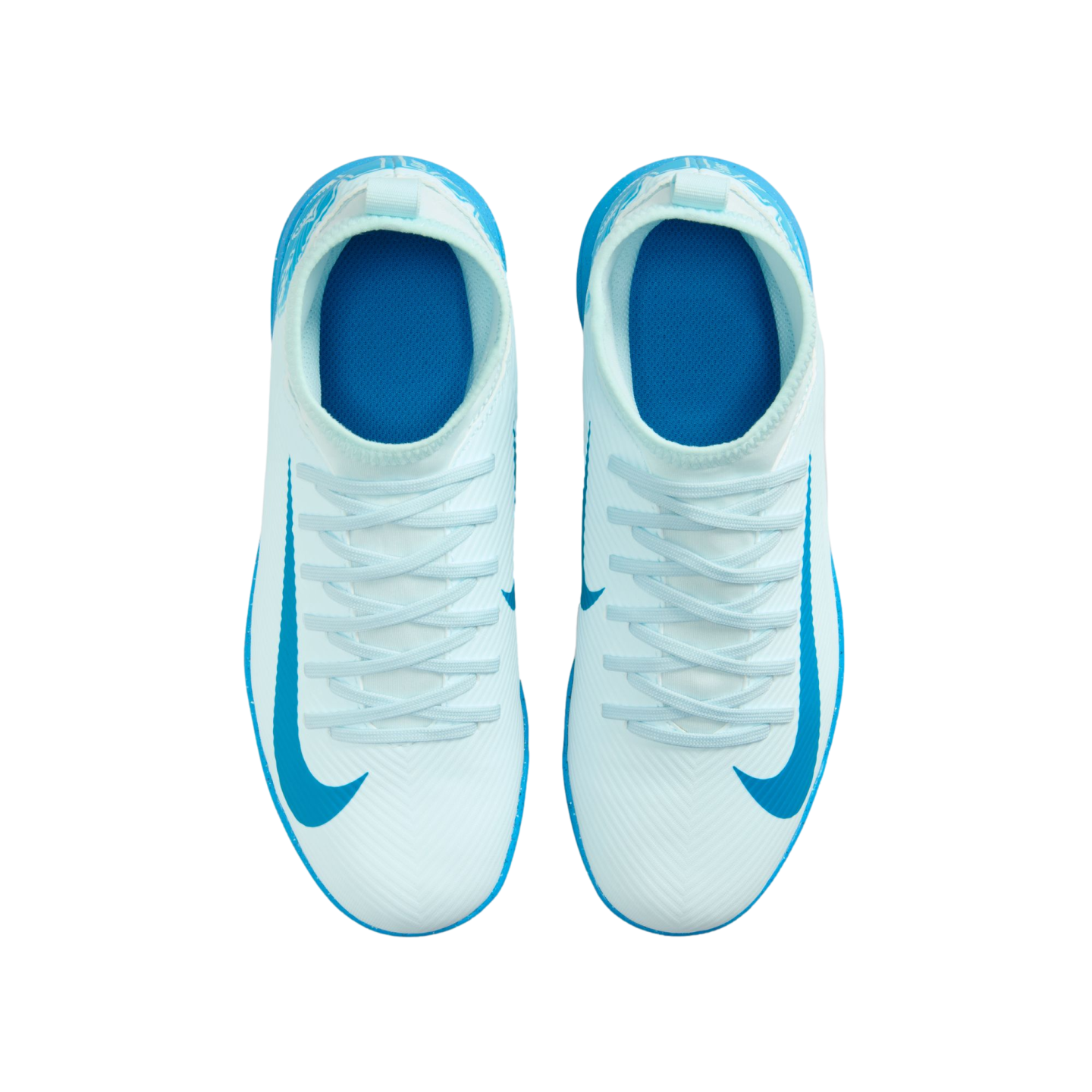 (NIKE-FQ8313-400) Zapatillas de césped artificial para jóvenes Nike Mercurial Superfly 10 Club [AZUL GLACIAR/ÓRBITA AZUL]