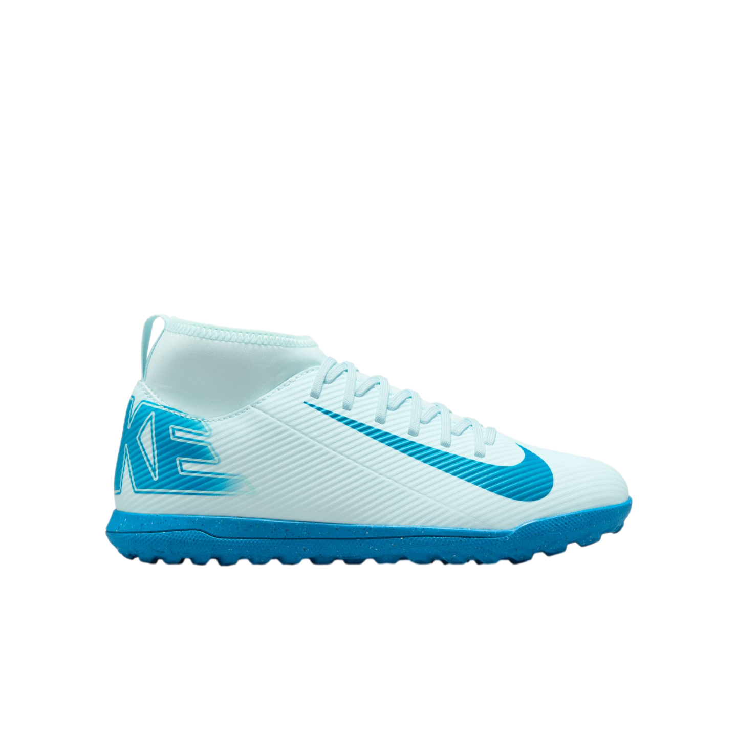 (NIKE-FQ8313-400) Zapatillas de césped artificial para jóvenes Nike Mercurial Superfly 10 Club [AZUL GLACIAR/ÓRBITA AZUL]