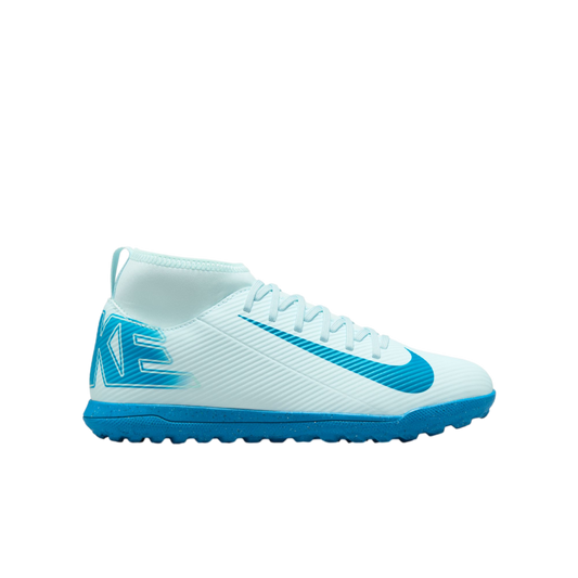 (NIKE-FQ8313-400) Zapatillas de césped artificial para jóvenes Nike Mercurial Superfly 10 Club [AZUL GLACIAR/ÓRBITA AZUL]