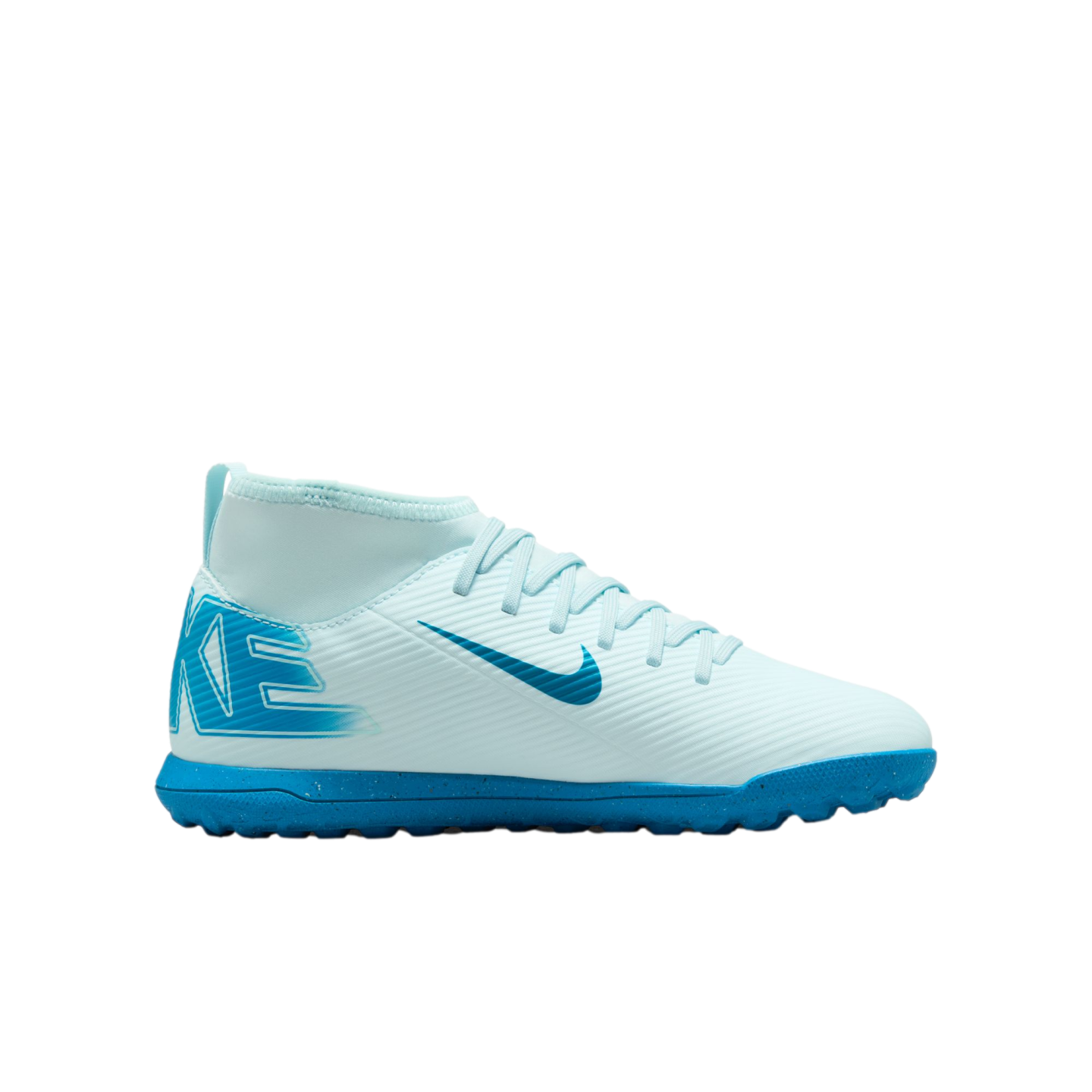 (NIKE-FQ8313-400) Zapatillas de césped artificial para jóvenes Nike Mercurial Superfly 10 Club [AZUL GLACIAR/ÓRBITA AZUL]