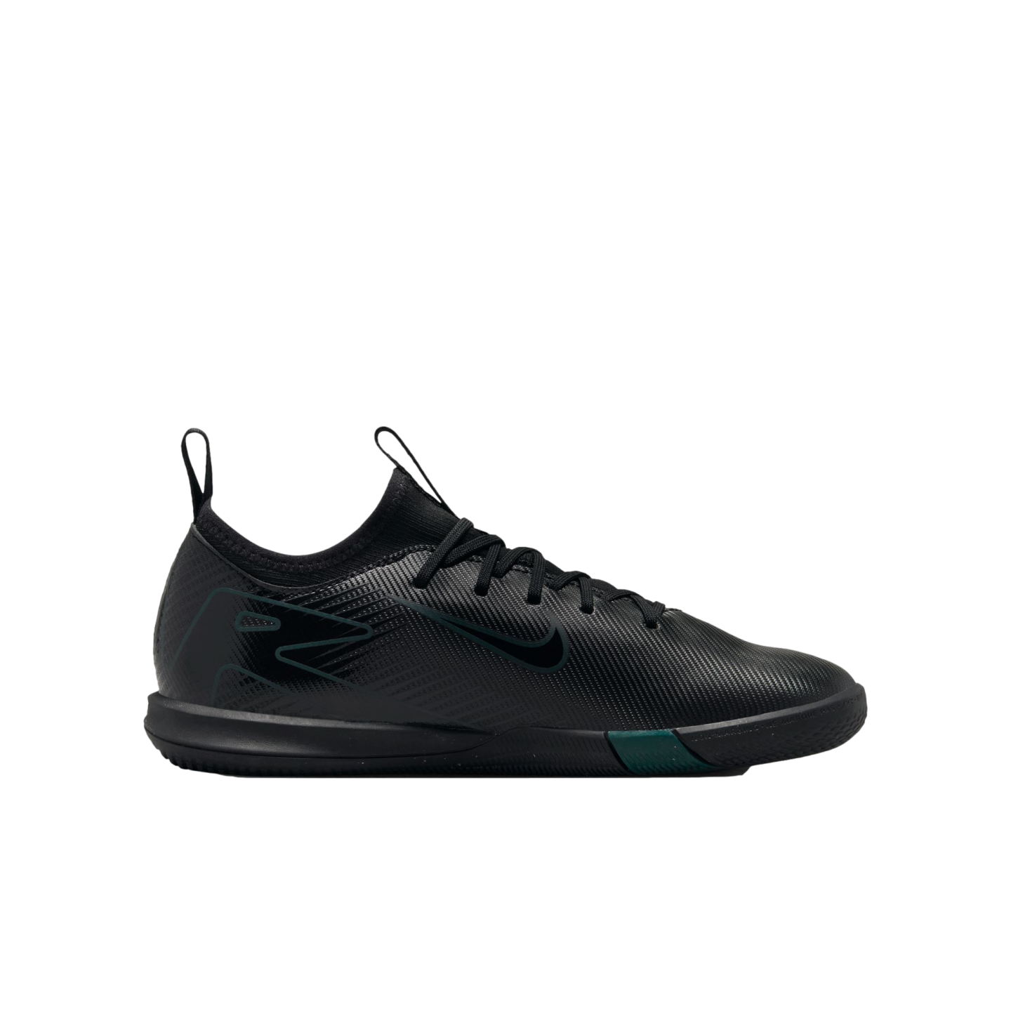 (NIKE-FQ8411-002) Zapatillas de fútbol sala para jóvenes Nike Mercurial Zoom Vapor 16 Academy [NEGRO/NEGRO-JUNGLE PROFUNDO] (lanzamiento el 15/7/24)