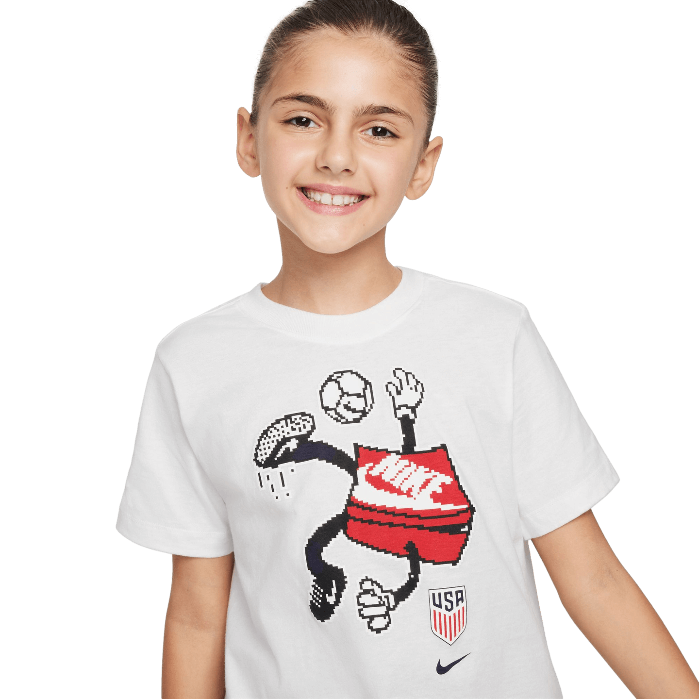 Camiseta juvenil con el personaje de Nike USA Shoebox