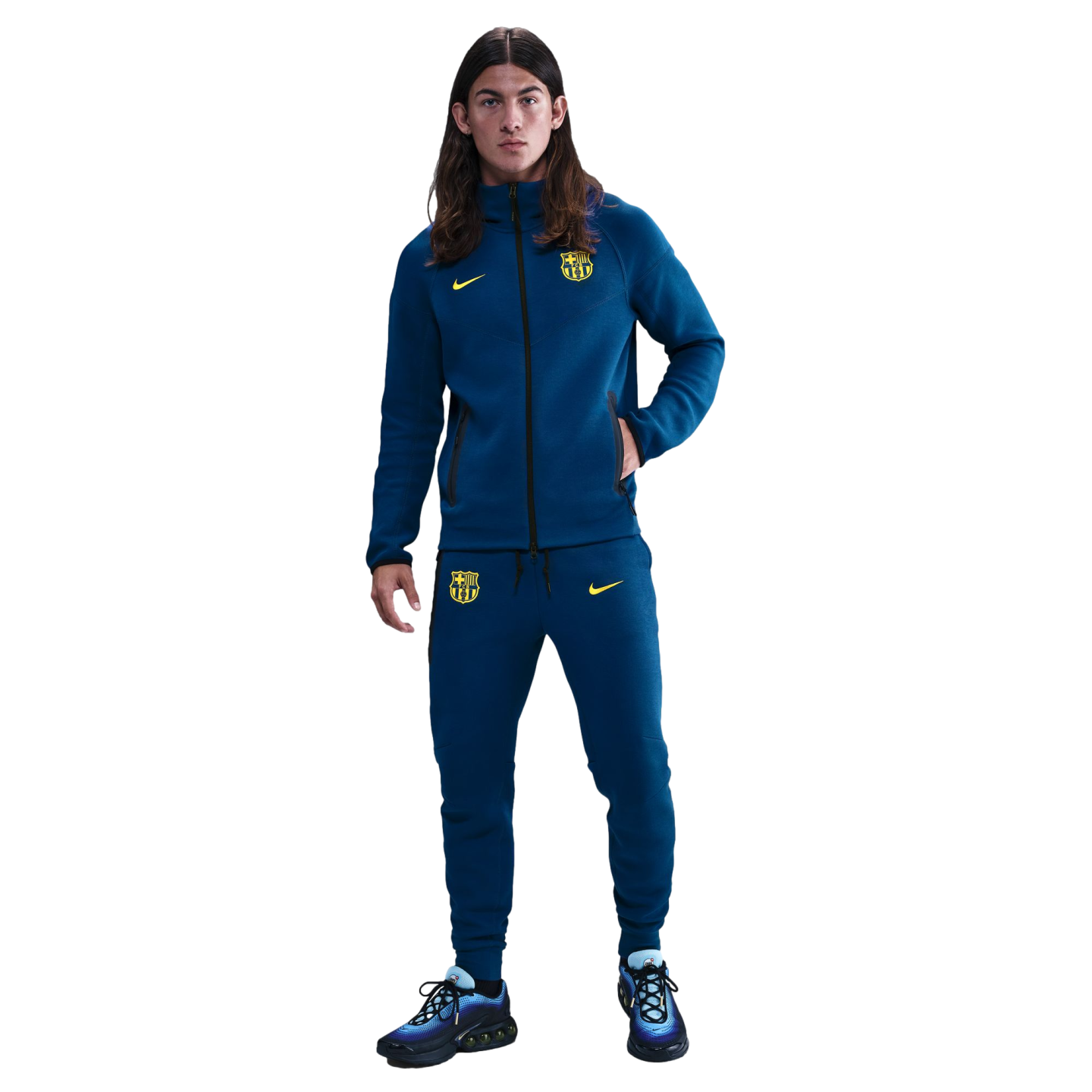 Nike Barcelona Tech Fleece SE Full Zip Hoodie Soccer FZ1274-432
