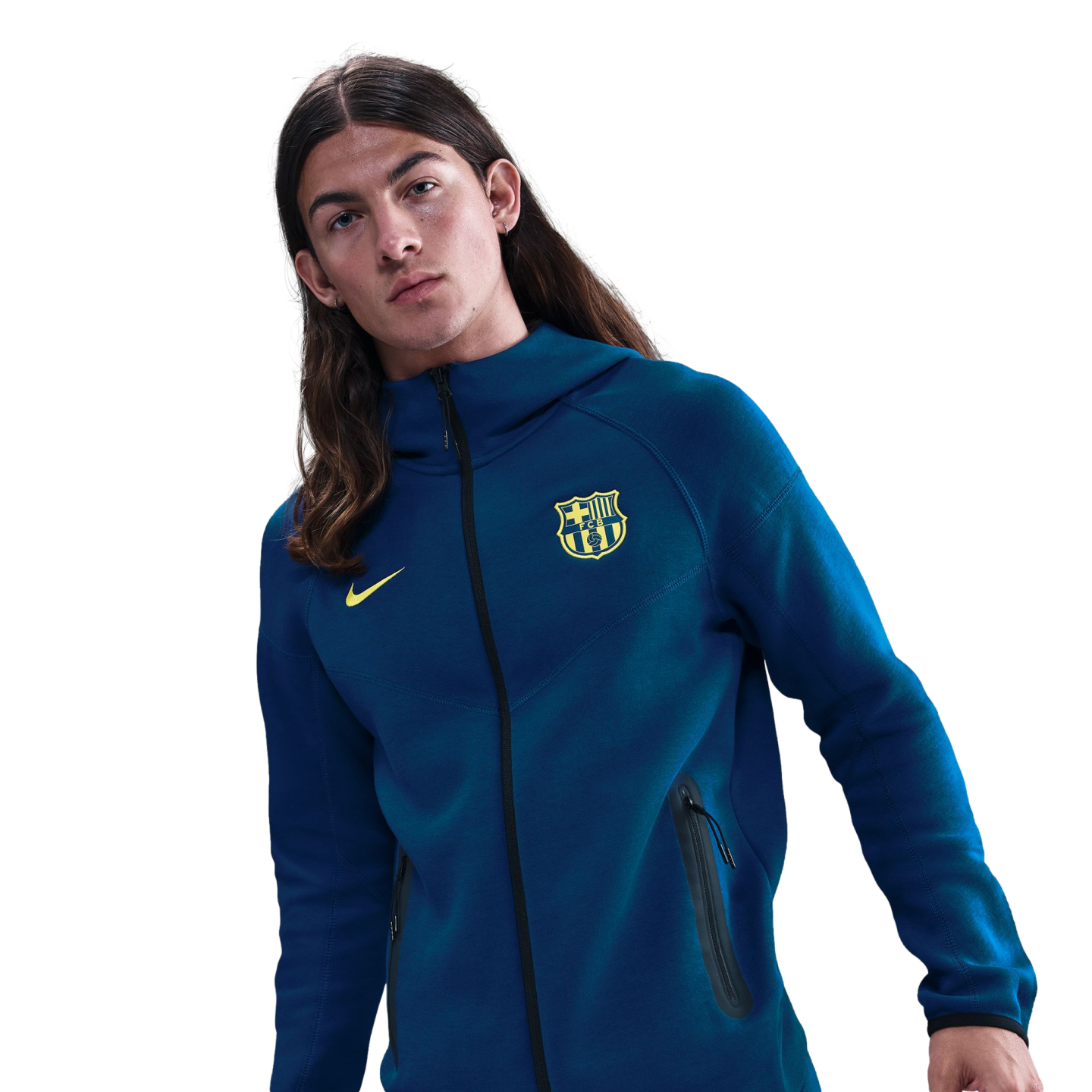 Nike Barcelona Tech Fleece SE Full Zip Hoodie Soccer FZ1274-432 Nike Barcelona Tech Fleece SE Full Zip Hoodie Soccer FZ1274-432
