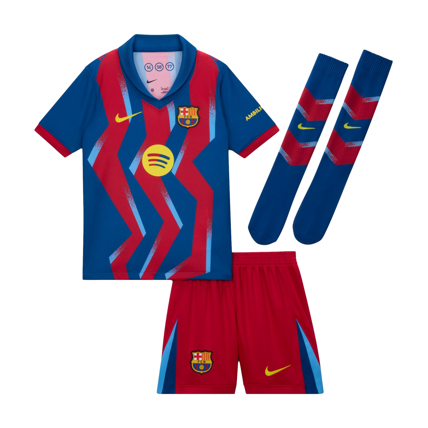 Nike Barcelona 25/26 El Classico Little Kids Fourth Mini Kit