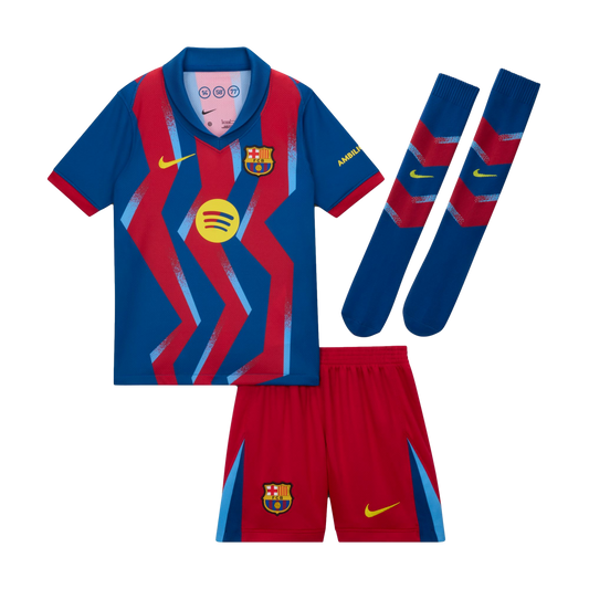 Nike Barcelona 25/26 El Classico Little Kids Fourth Mini Kit
