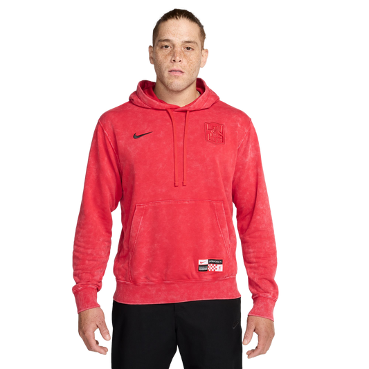 (NIKE-FZ4135-679) Sudadera con capucha Nike Liverpool Club French Terry [ROJO UNIVERSITARIO/NEGRO] (lanzamiento el 1/9/24)