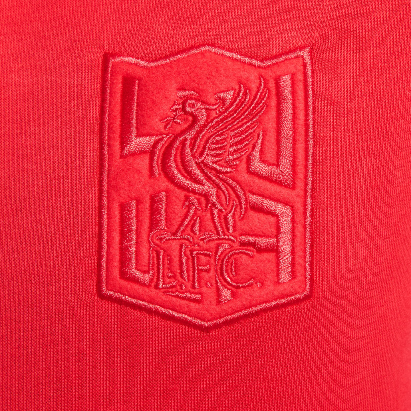 (NIKE-HF0076-679) Sudadera con capucha juvenil Nike Liverpool Club [ROJO GLOBAL/NEGRO] (lanzamiento el 1/10/24)