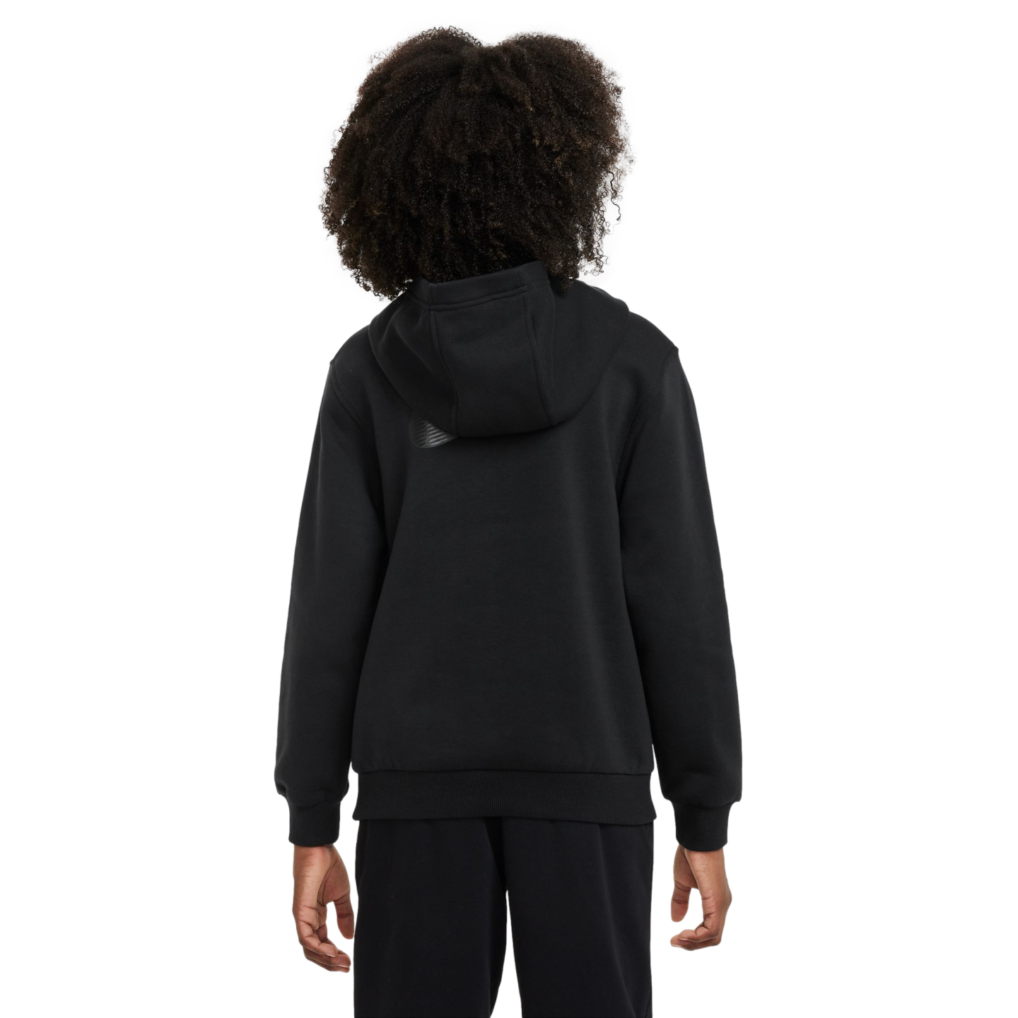 (NIKE-HF4348-010) Sudadera con capucha Nike CR7 Club Fleece para jóvenes [NEGRO/VOLTIO] (lanzamiento el 1/9/24)