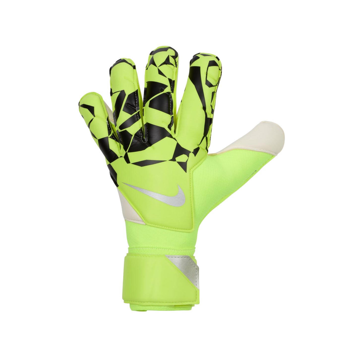 (NIKE-HQ0256-702) Guantes de portero Nike Grip3 [VOLT/NEGRO/PLATA METALIZADA] (lanzamiento el 17/10/24)