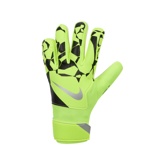 (NIKE-HQ0258-702) Guantes de portero Nike Match para jóvenes [VOLT/NEGRO/PLATA METALIZADA] (lanzamiento el 17/10/24)