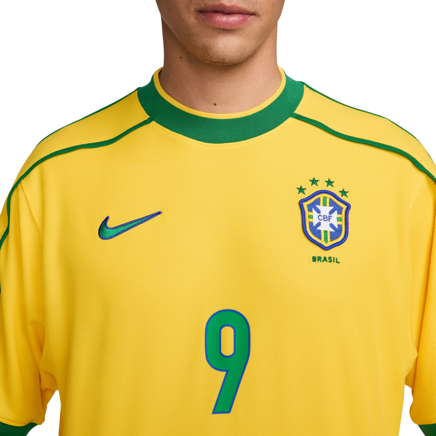 Nike Brazil 1998 Reissue Ronaldo 9 Jersey – Stefans Soccer Nike Brazil 1998 Reissue Ronaldo 9 Jersey – Stefans Soccer