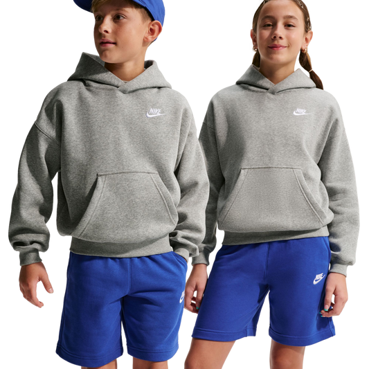 Nike Club Fleece Oversized Youth Hoodie - Grey