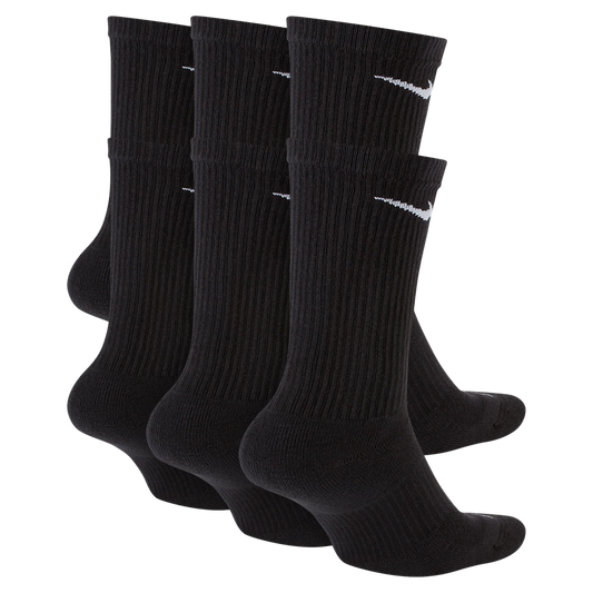 Nike Everyday Plus Cushioned Crew Dri-fit Socks (6 pack) - Black SX6897-010